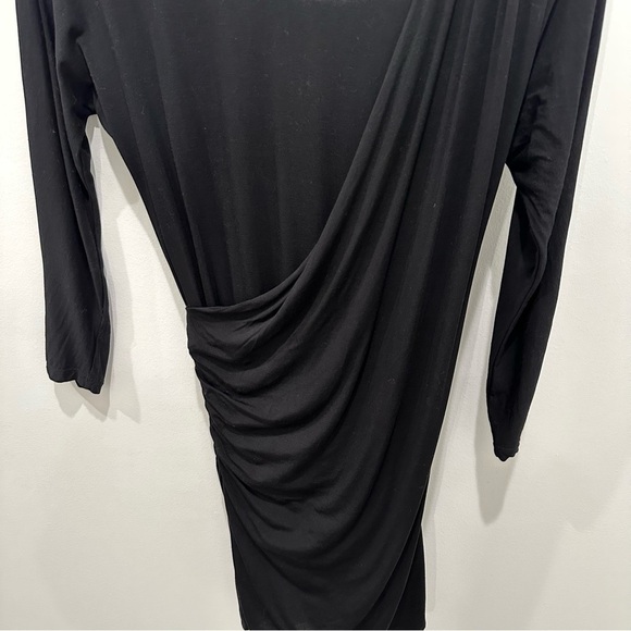 Theory Black Wrap Dress - Picture 2 of 5